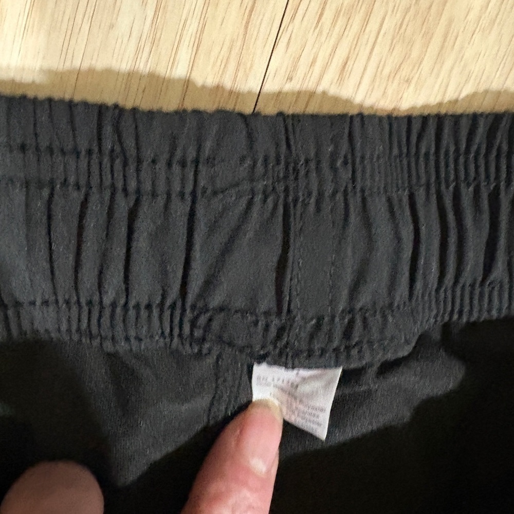 Men's Black Athletic Shorts with Orange Drawstring - Picture 6 of 6